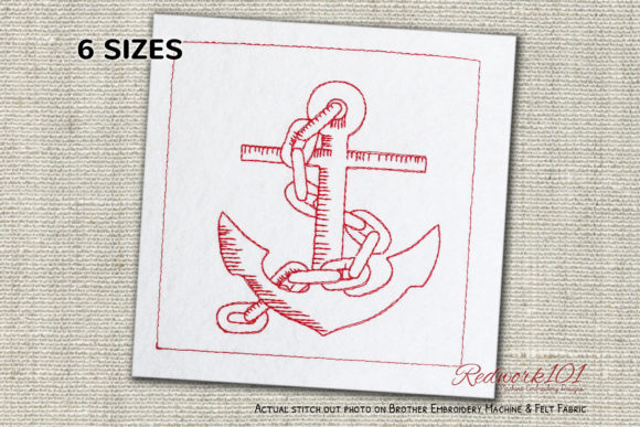 Anchor Chain Design: A Timeless Beach Embroidery Choice