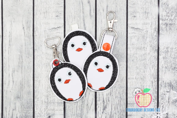 Cartoon Standing Penguin Keyfob